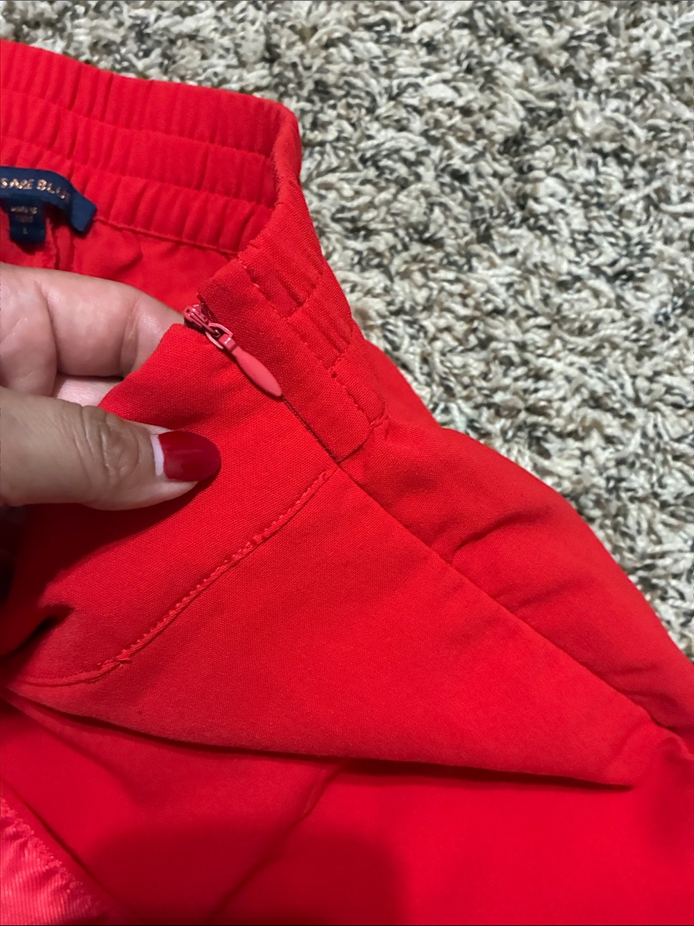 Skies Are Blue Bright Red Tennis Skort with Side Slit - Picture 9 of 11